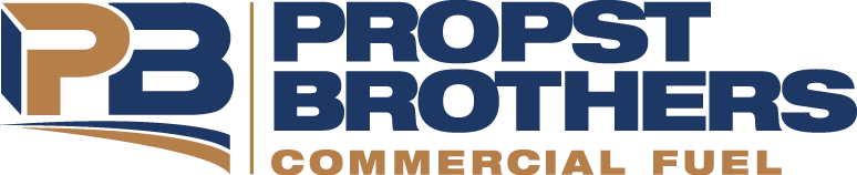 Propst Brothers Commercial Fuel Blue and Gold Logo