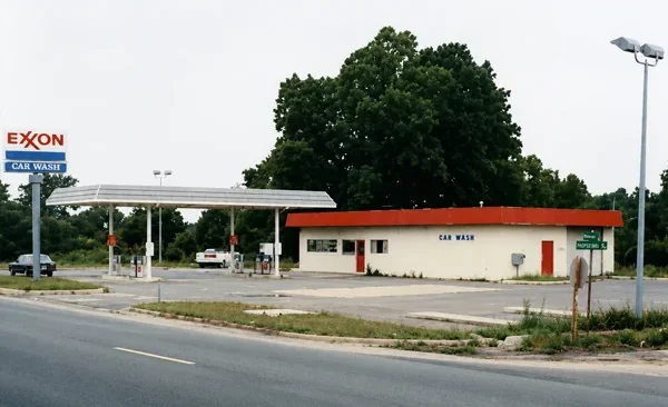 Propst Brothers Exxon gas station in Concord North Carolina circa 1980